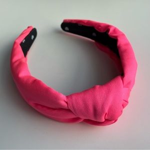 Lele Sadoughi Bright Hot Pink Silk Headband